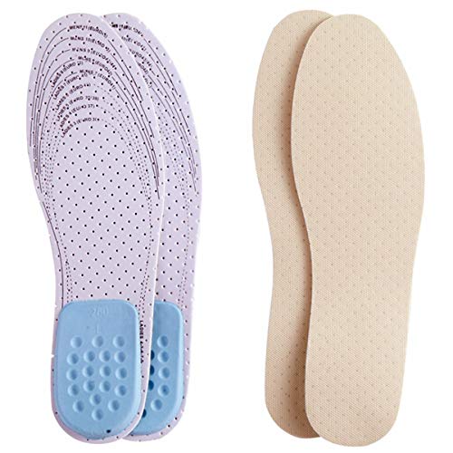 Amitataha 2 Pairs Breathable Insoles, Super-Soft Shoe Inserts and Stopping Sweaty with Two Layers of Foam That Fit in Any Shoes (One Size for Both Men's 7-13 & Women's 5-10)