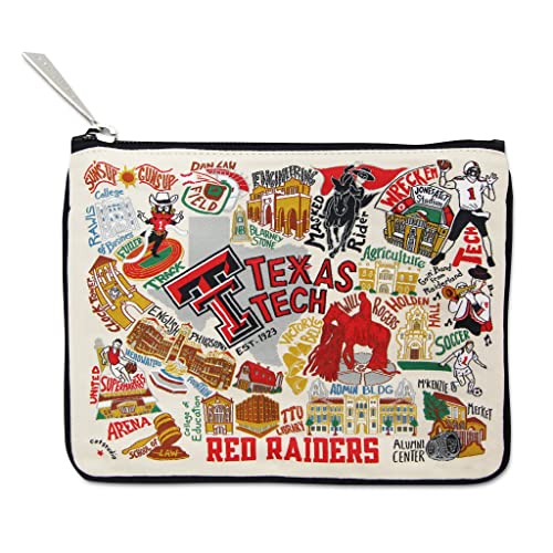 Catstudio Collegiate Zipper Pouch, Texas Tech University Travel Toiletry Bag, Ideal Gift for College Students or Alumni, Makeup Bag, Dog Treat Pouch, or Travel Purse Pouch