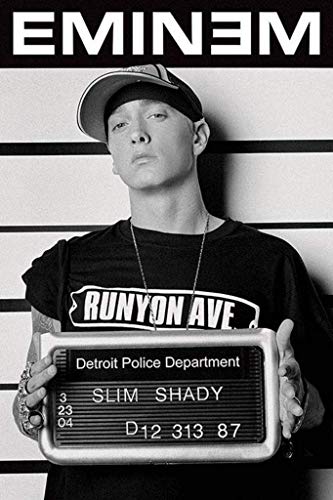 Eminem Slim Shady Mugshot Poster - 91.5 x 61cms (36 x 24 Inches)