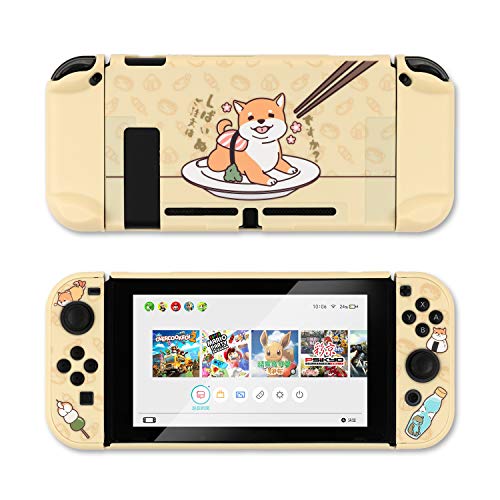 GeekShare Protective Case Slim Cover Case Compatible with Nintendo Switch and Joy-Con - Shock-Absorption and Anti-Scratch (Shiba Inu)