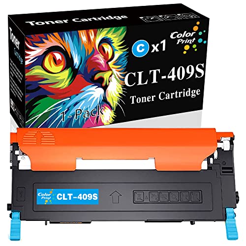 Colorprint Compatible CLT-C409S Toner Cartridge Replacement for Samsung 409S CLT-409S CLT409S Used for CLX-3170FN CLX-3175N CLX-3175 CLX-3175FN CLP-315 CLP-310 CLP-310N CLP-315W Printer (Cyan, 1-Pack)