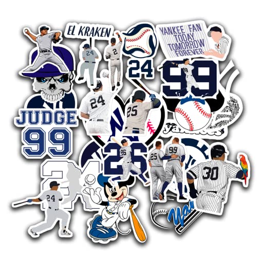 50 PCS American Baseball Stickers for Water Bottle, Laptop, Bicycle, Computer, Motorcycle, Travel Case, Car Decal Decoration Sticker 2-2.5 inches