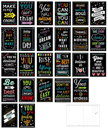 Iconikal Motivational Encouraging Inspirational Postcards, 4 x 6-Inch, 75-Count
