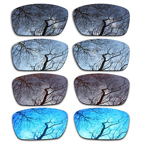 ToughAsNails Set of 4 Polarized Replacement Lenses for Oakley Fuel Cell OO9096 Pack-BSBI1