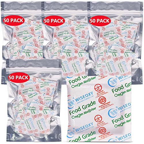 Wisesorb Oxygen Absorbers for Food Storage 300CC 200 Packets, Food Grade Oxygen Absorbers, O2 Absorbers Food Grade for Food Storage White