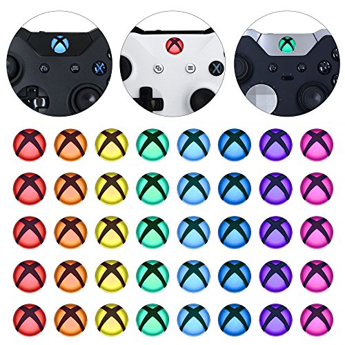 eXtremeRate Custom Home Guide Button LED Mod Stickers for Xbox Series X/S, for Xbox One Elite V1/V2, Elite 2 Core, for Xbox One S/X, Xbox One Standard Controller with Tools Set - 40 pcs in 8 Colors