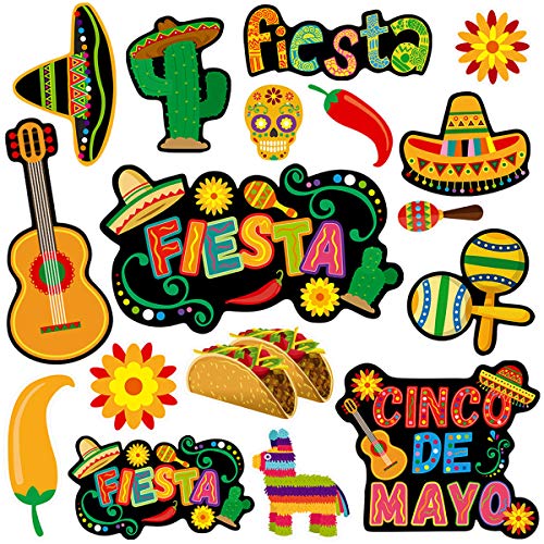 Let's Fiesta Cutouts Cinco De Mayo Festival Cut-Outs Mexican Party 30 Count