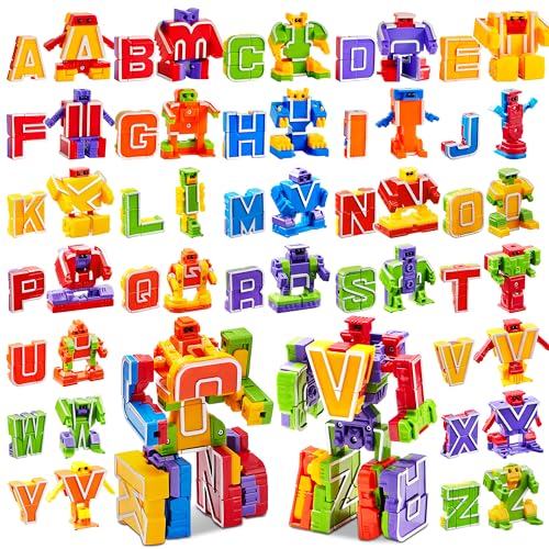 JOYIN Alphabet Robots Toys for Kids, ABC Learning Toys, Alphabots, Letters, Toddlers Education Toy, Carnival Prizes, Christmas Toys, Treasure Box and Prize for Classroom