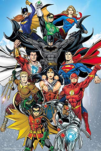 POSTER STOP ONLINE Justice League of America - JLA - DC Comics Poster (Rebirth - The Heroes) (Size 24 x 36)