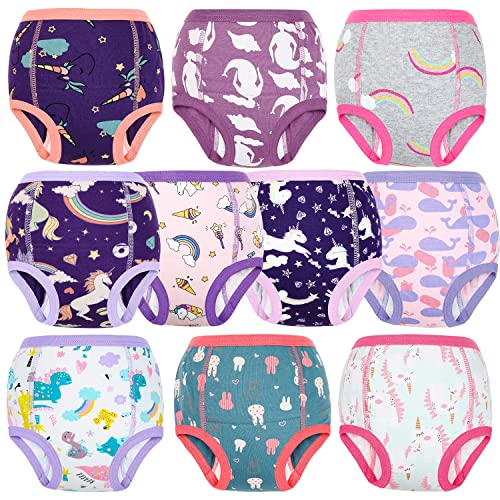 MooMoo Baby Potty Training Underwear 10 Packs Absorbent Toddler Training Pants for Boys and Girls Cotton 7T
