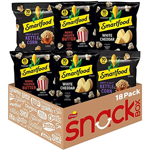 Smartfood Popcorn, Variety Pack, 0.5 Ounce (Pack of 18)
