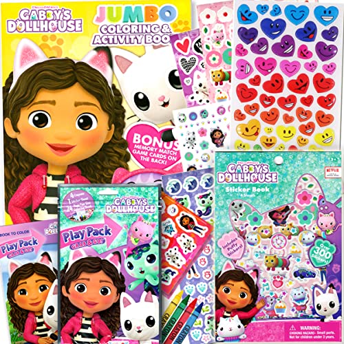 Gabby's Dollhouse Coloring Acitivty Book Set for Kids, Girls - Bundle with PlayPack, Kids Coloring Book and More