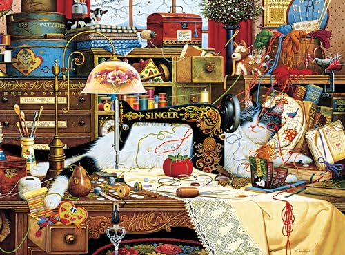 Buffalo Games - Silver Select - Charles Wysocki - Maggie The Messmaker - 1000 Piece Jigsaw Puzzle for Adults Challenging Puzzle Perfect for Game Nights - Finished Size 26.75 x 19.75