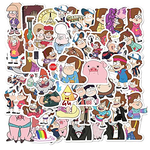 Gravity Falls Sticker 50PCS are Suitable for Laptops,Motorcycles,Cars,Phones,Pianos,Guitars,Skateboards,Helmets,Cups,Bicycles,Notebooks,Fashionable Children,Teenagers and Adults Stickers.