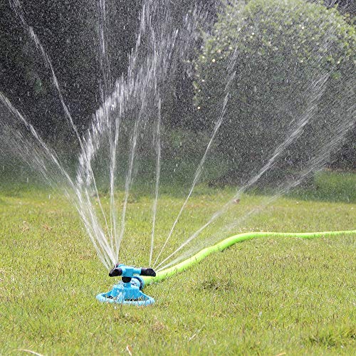Kadaon Lawn Sprinkler Automatic Garden Water Sprinklers Lawn Irrigation System Large Area Coverage Rotation 360 Degree