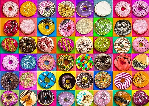 Jigsaw Puzzles 1000 Pieces for Adults, Families (Donuts) Pieces Fit Together Perfectly