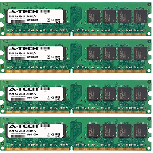 A-Tech 4GB KIT (4 x 1GB) For HP-Compaq HP Pavilion Desktop A6685es A6690d A6695it A6696it A6700f A6700y A6700z A6702f A6703w A6704f A6708f A6708uk A6712cn. DIMM DDR2 NON-ECC PC2-6400 800MHz RAM Memory
