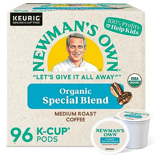 Newman's Own Organics Special Blend Keurig Single-Serve K-Cup Pods, Medium Roast Coffee, 96 Count (4 Packs of 24)