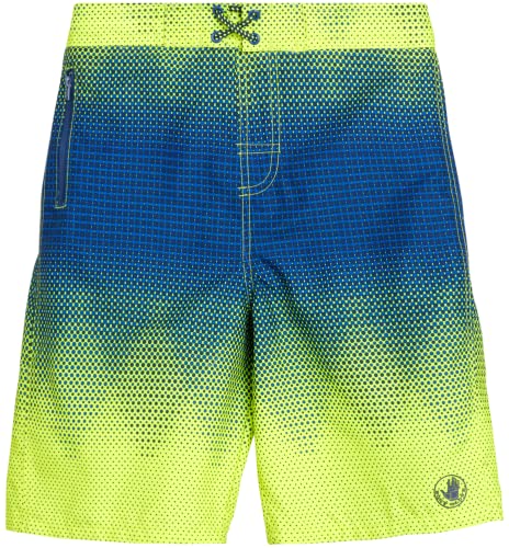 Body Glove Boys' Swim Trunks - UPF 50+ Quick-Dry Board Shorts Bathing Suit (Size: 8-18), Size 10-12, Blue/Green Ombre