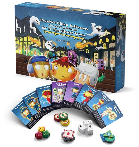 Psychic Pizza Deliverers Go to The Ghost Town - Board Game - 3-5 Players - 30-45 Minutes Play Time