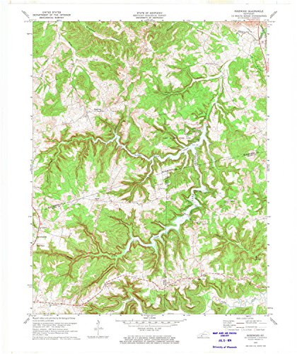 YellowMaps Rosewood KY topo map, 1:24000 Scale, 7.5 X 7.5 Minute, Historical, 1972, Updated 1974, 27.4 x 23 in - Polypropylene