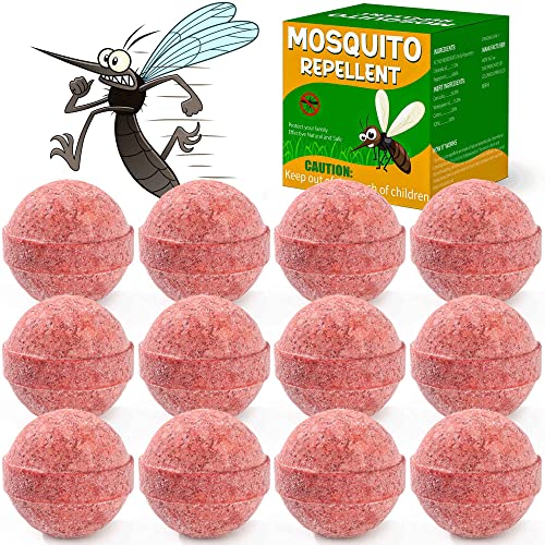 12Pack Mosquito Repellent for Indoor Outdoor, Natural Mosquito Repellent for Yard, Fly Mosquito Control for Room, Mosquito Deterrent for Backyard, Travel, Camping, Human Safe