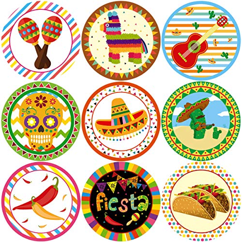 Fiesta Party Stickers Cinco De Mayo Festival Mexican Decorations 200Pcs Per Roll
