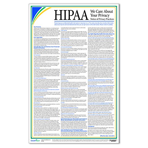 ComplyRight HIPAA Notice of Privacy Practices Poster | 12” x 18” | Healthcare Poster