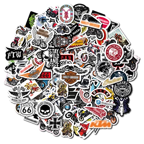 BulbaCraft 179 Pcs Motorcycle Stickers, Motorcycle Brand Stickers, Strong Adhesive & Waterproof Stickers for Adults, Small Stickers, Motorcycle Gifts for Men Vinyl Stickers