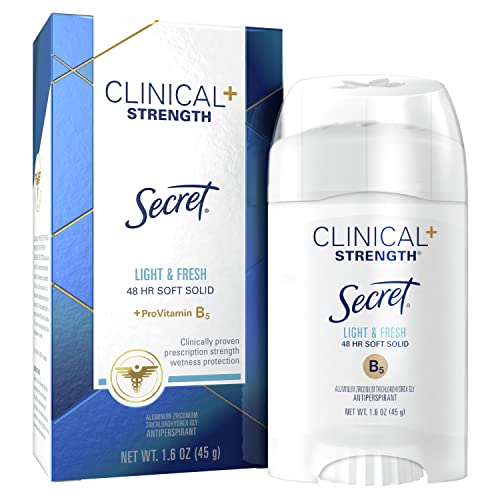 Secret Clinical Strength Smooth Solid Deodorant, Light and Fresh, 1.6 Oz.