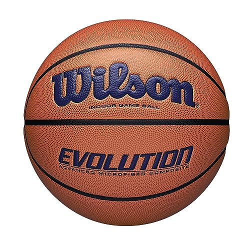 WILSON Evolution Indoor Game Basketball, Navy, Size 6 - 28.5'