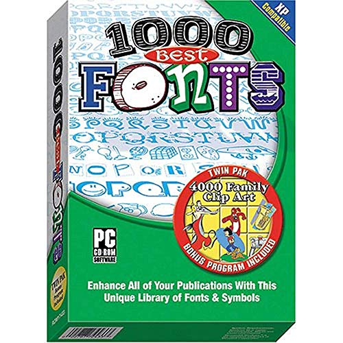 COSMI 1000 Best Fonts/4000 Family Clip Art Twin Pak (Windows)