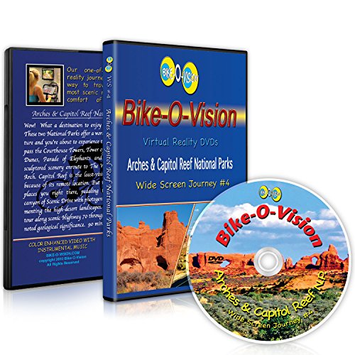 Bike-O-Vision - Virtual Cycling Adventure - Arches & Capitol Reef National Parks- Perfect for Indoor Cycling and Treadmill Workouts - Cardio Fitness Scenery Video (Widescreen DVD #4)