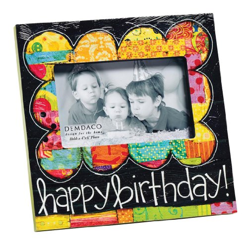 Demdaco Colorful Devotions Happy Birthday Frame, 4 by 6-Inch