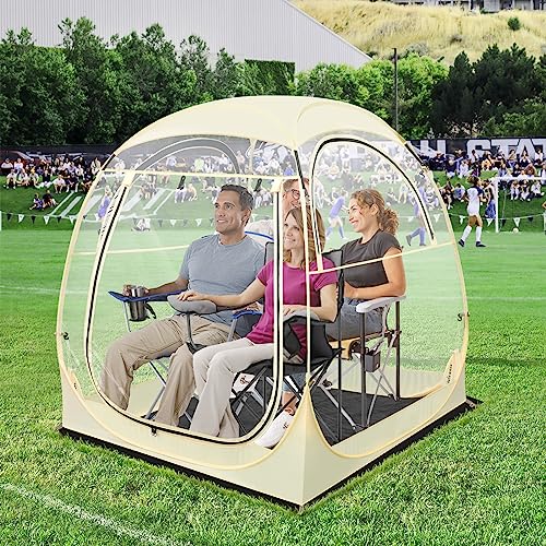Eapele Sports Tent, Instant Pop-Up Tent Shelter, 63'x63'x63'H Outdoor Clean Bubble Tent, Provides Rain Tent Protection for Watching Sports Events, Camping, Fishing, Cheering, and Parades