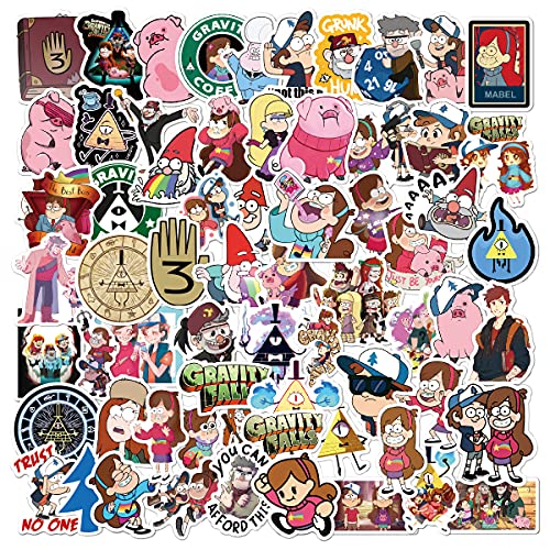 Cartoon Stickers [66pcs] Gravity Falls Theme PVC Waterproof Stickers Decorate Laptop, Notebooks, Car, Bicycle, Skateboards, Luggage