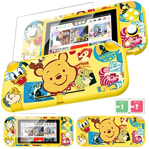 oqpa for Nintendo Switch Lite 2019 Case for Girls Boys Kids PC Cute Kawaii Cartoon Character Design Cool Fun Slim Protective Cases Hard Shell Cover with Screen Protector Glass for Switch Lite,WINI F