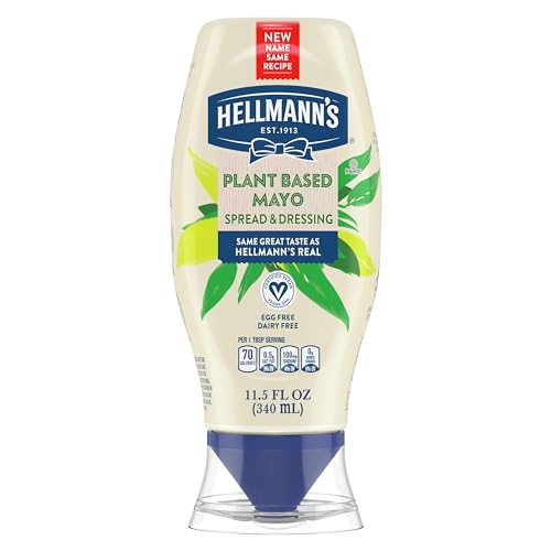 Hellmann's Vegan Dressing and Spread Vegan 1 Ct for a Rich, Creamy Plant-Based Alternative to Mayo Same Great Taste, Plant Based, Free From Eggs 11.5 oz
