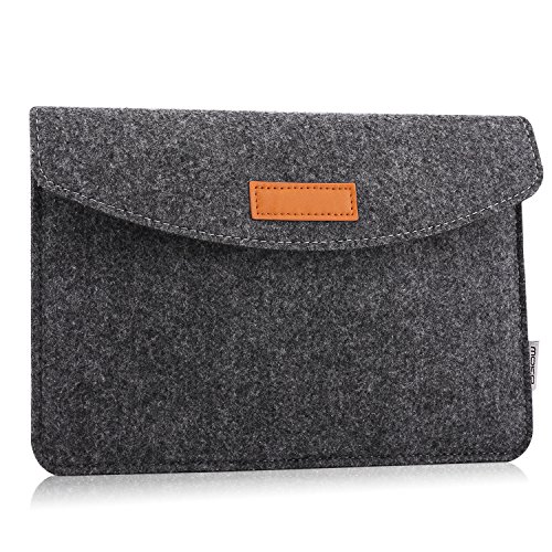 MoKo 7-8 Inch Sleeve Bag, Portable Carrying Protective Felt Tablet Case Cover Fits iPad Mini (6th Gen) 8.3' 2021, iPad Mini 5/4/3/2/1, Galaxy Tab S2 8.0, Tab A 8.0, ZenPad Z8s 7.9 - Dark Gray