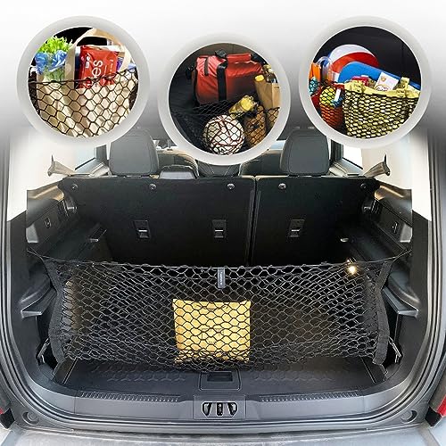 Envelope Style Elastic Trunk Mesh Cargo Net for Ford Bronco Sport 2021-2024 - Premium Trunk Organizers and Storage - Luggage Net for SUV - Best Car Organizer for Ford Bronco Sport