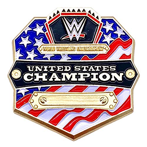 WWE United States Champion Pin- Special Edition American Flag Slam Crate Collectible Pin- Authentic Raw WWE Extremes Championship Belt Pin