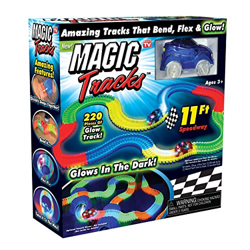 Ontel Magic Tracks The Amazing Racetrack That Can Bend, Flex and Glow - As Seen On TV Multicolor, 11'
