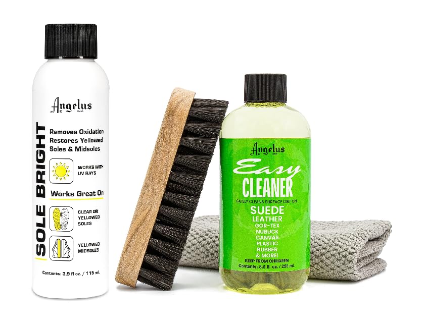 Angelus Easy Cleaner Kit Shoe Cleaner Kit Sole Bright Bundle