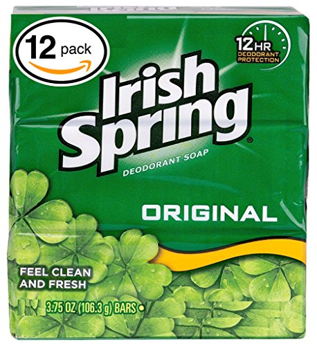 Irish Spring Bath Bar Soap, 12 Count, Original, 45 Oz