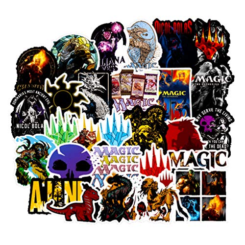 Magic: The Gathering Card Game Stickers for Teens Laptop, Cool Trendy Game Decals for Boys Men Water Bottles Notebook Luggage Bike Motorcycle Boys Gifts 50pcs