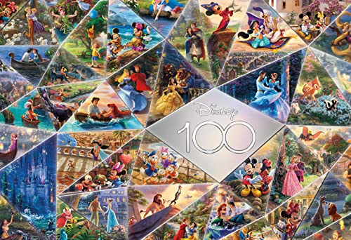 Ceaco - Disney's 100th Anniversary - Thomas Kinkade - 100th Anniversary Collage - 2000 Piece Jigsaw Puzzle, 38 x 26