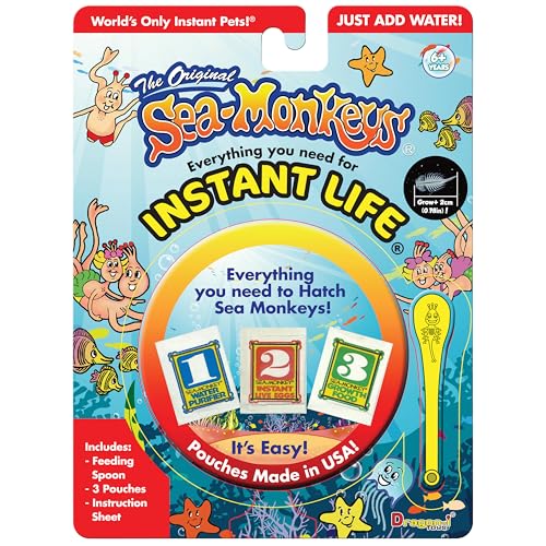 Sea-Monkeys Instant Life - World's Only Instant Pets - Ages 6+ (Pack of 1)