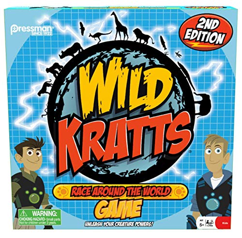 Pressman Wild Kratts Race Around the World Board Game Multicolor, 5'