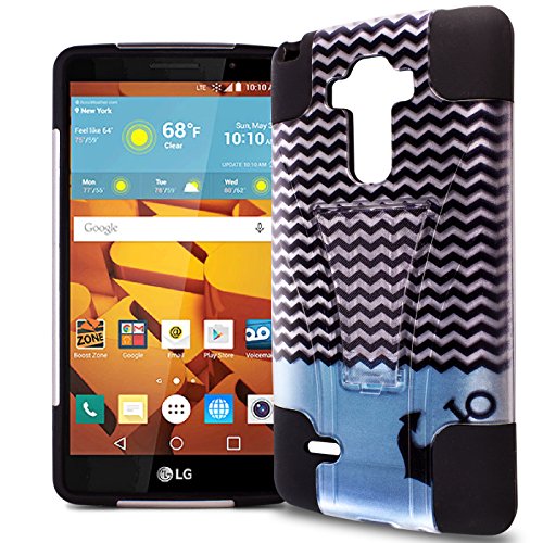 LG G Stylo Case, Shockproof Hybrid with Kickstand [CoverON Dual Defense Series] Rugged Dual Layer Design [Tough Protective Impact Shield] Phone Cover Case for LG G Stylo LS770 - Chevron Anchor