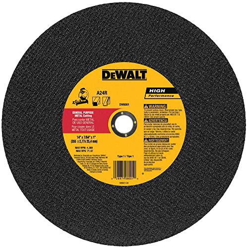 DEWALT 14' Chop Saw Blade, Metal Cut-Off Wheel (DW8001)